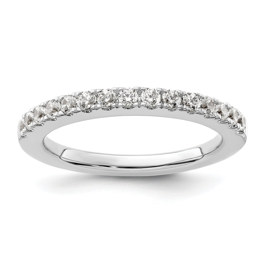 14k White Gold 1/2 carat Lab Grown Diamond VS/SI+ G+ Complete Wedding Band