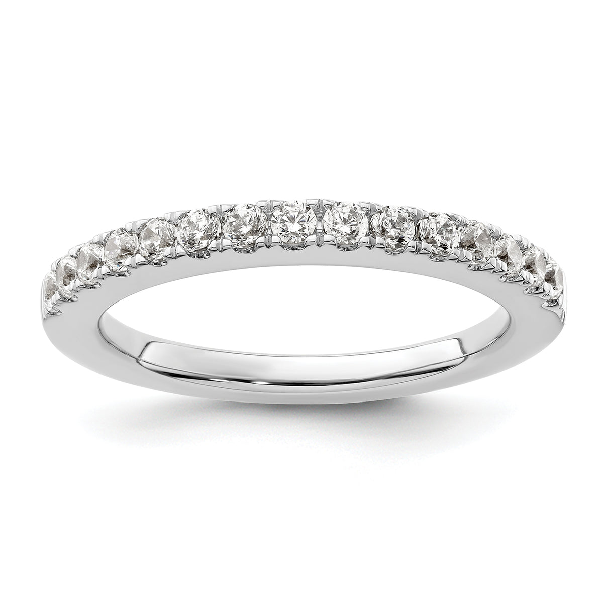 14k White Gold 1/2 carat Lab Grown Diamond VS/SI+ G+ Complete Wedding Band
