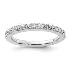 14k White Gold 1/2 carat Lab Grown Diamond VS/SI+ G+ Complete Wedding Band