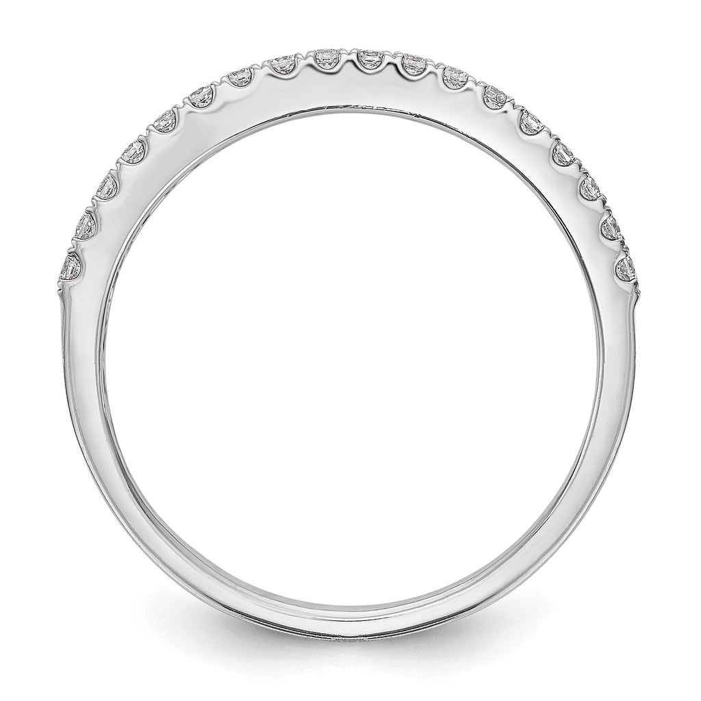 14k White Gold 1/5 carat Lab Grown Diamond VS/SI+ G+ Complete Wedding Band