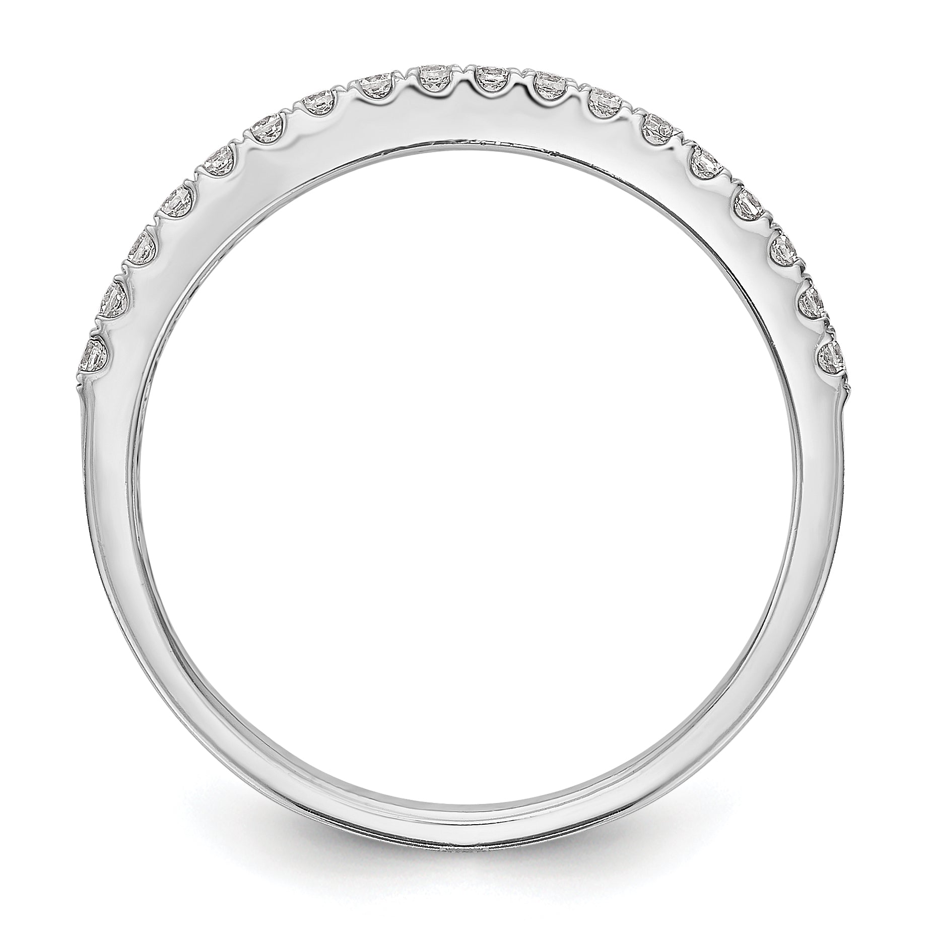 14k White Gold 1/5 carat Lab Grown Diamond VS/SI+ G+ Complete Wedding Band