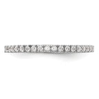 14k White Gold 1/5 carat Lab Grown Diamond VS/SI+ G+ Complete Wedding Band
