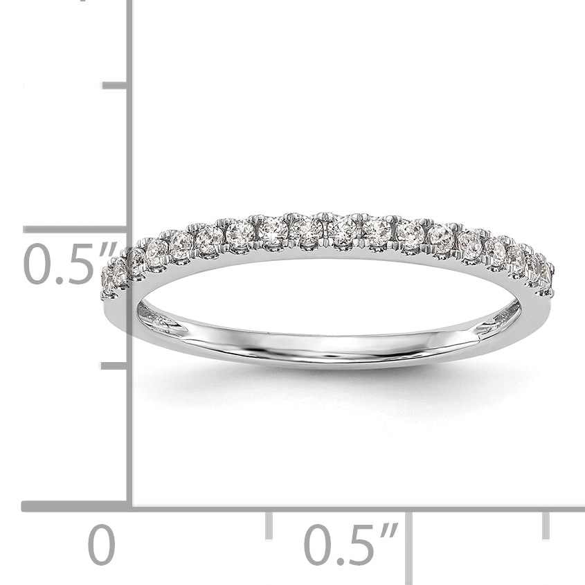 14k White Gold 1/5 carat Lab Grown Diamond VS/SI+ G+ Complete Wedding Band