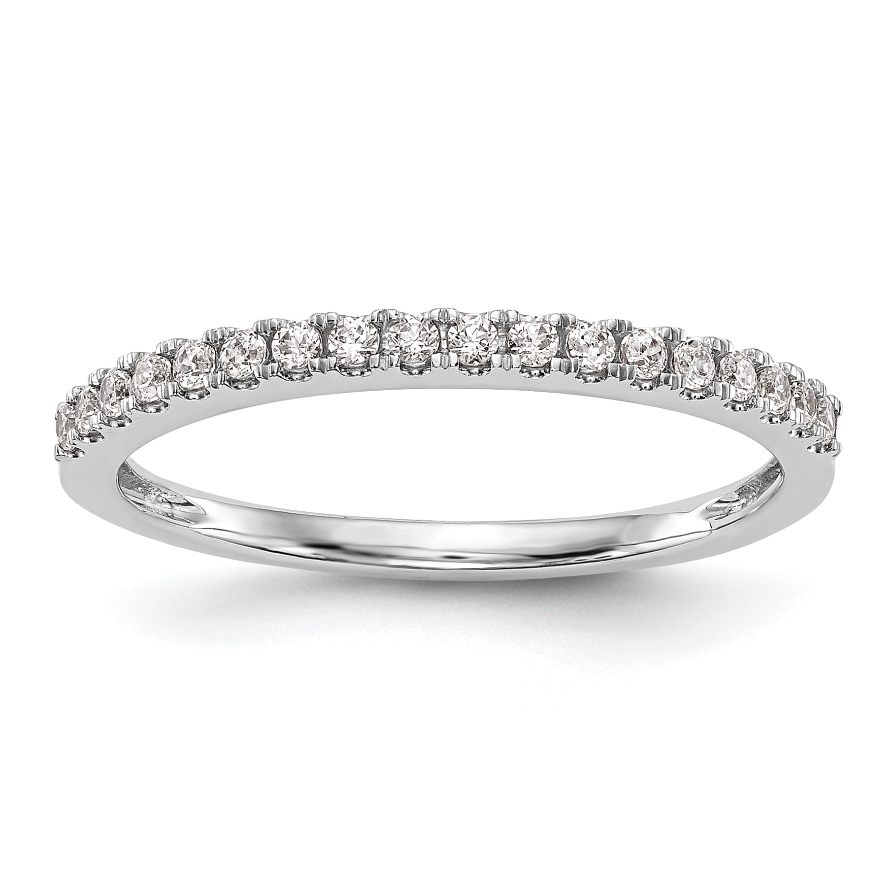 14k White Gold 1/5 carat Lab Grown Diamond VS/SI+ G+ Complete Wedding Band Main image