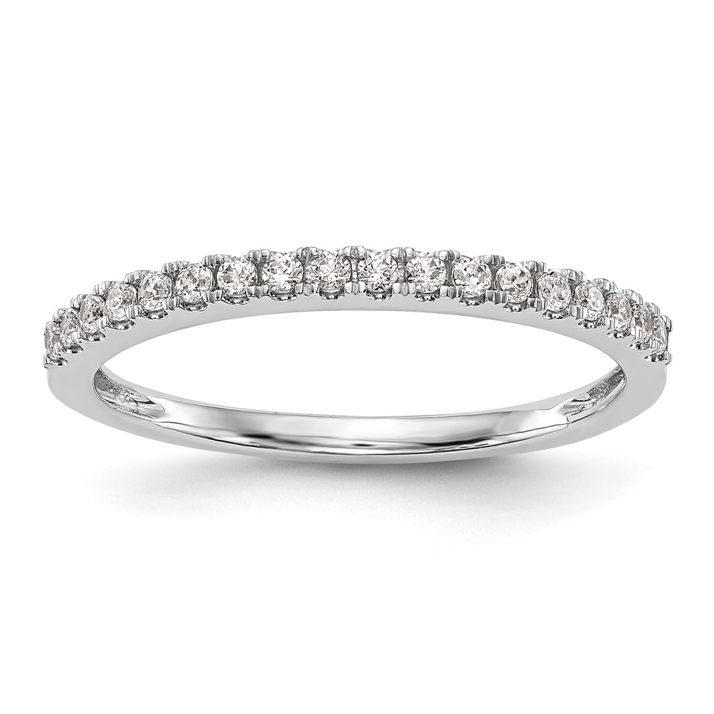 14k White Gold 1/5 carat Lab Grown Diamond VS/SI+ G+ Complete Wedding Band