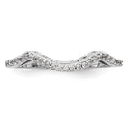 14k White Gold 1/8 carat Lab Grown Diamond VS/SI+ G+ Complete Round Contoured Wedding Band
