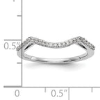 14k White Gold 1/8 carat Lab Grown Diamond VS/SI+ G+ Complete Round Contoured Wedding Band