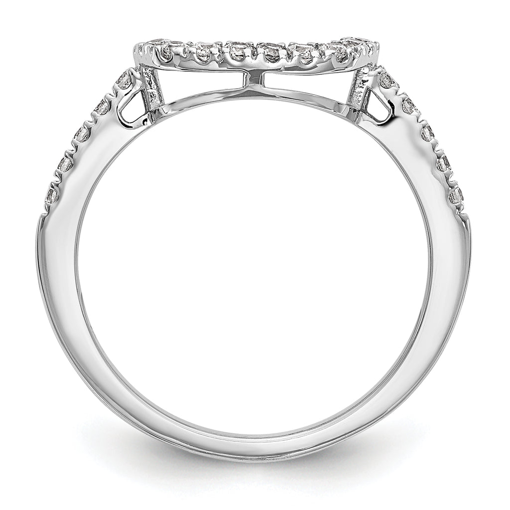 14k White Gold 1/5 carat Lab Grown Diamond VS/SI+ G+ Complete Wedding Band