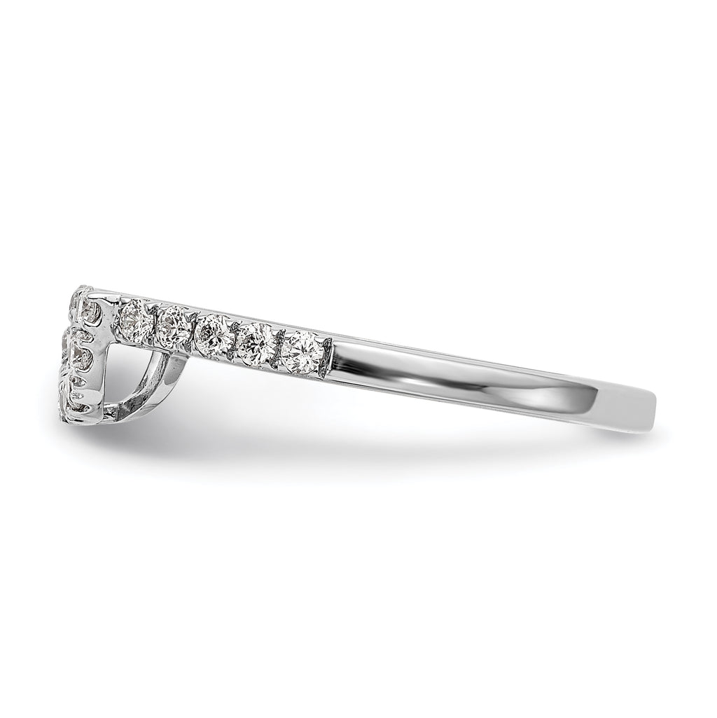 14k White Gold 1/5 carat Lab Grown Diamond VS/SI+ G+ Complete Wedding Band