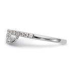 14k White Gold 1/5 carat Lab Grown Diamond VS/SI+ G+ Complete Wedding Band