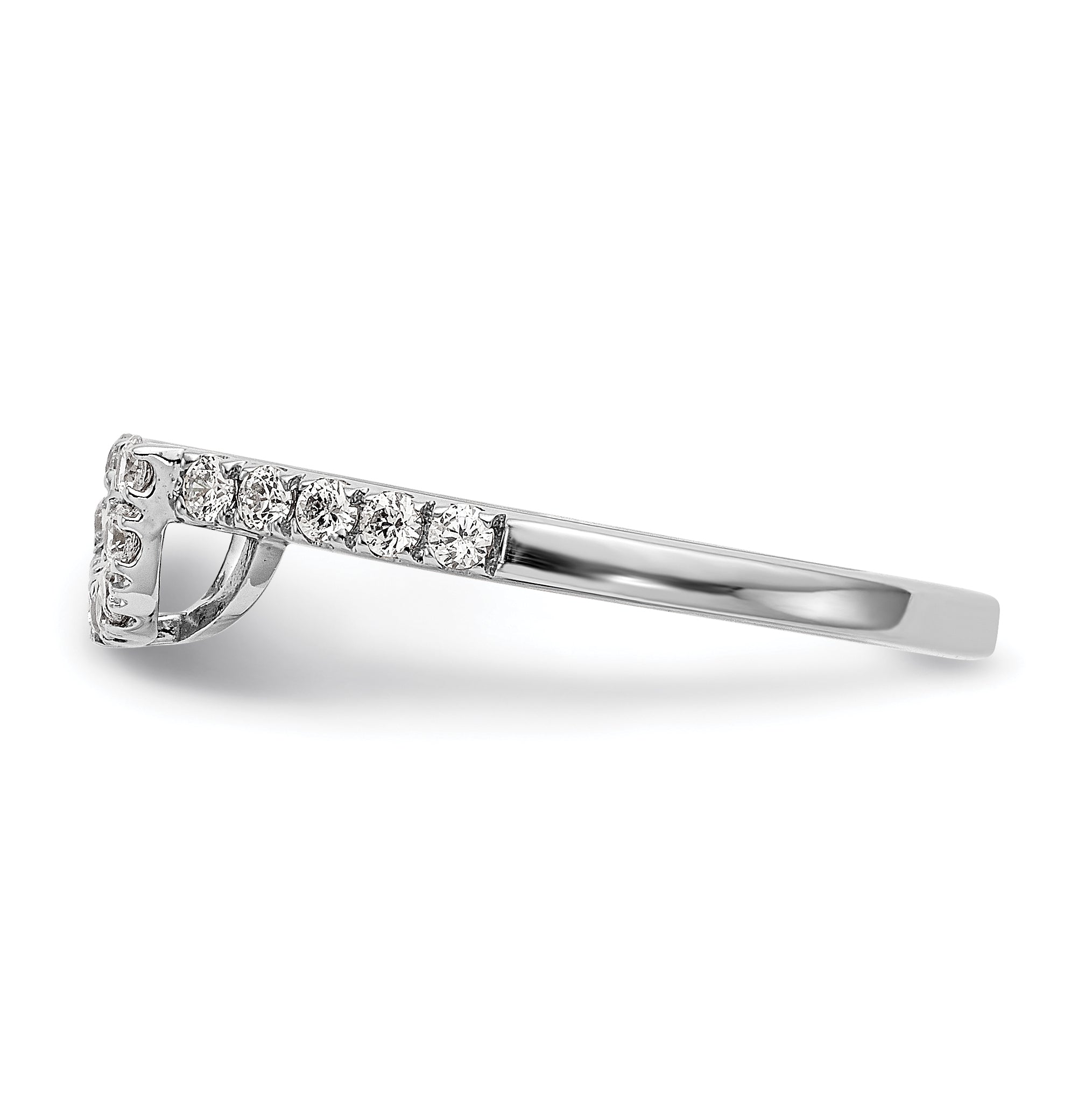 14k White Gold 1/5 carat Lab Grown Diamond VS/SI+ G+ Complete Wedding Band