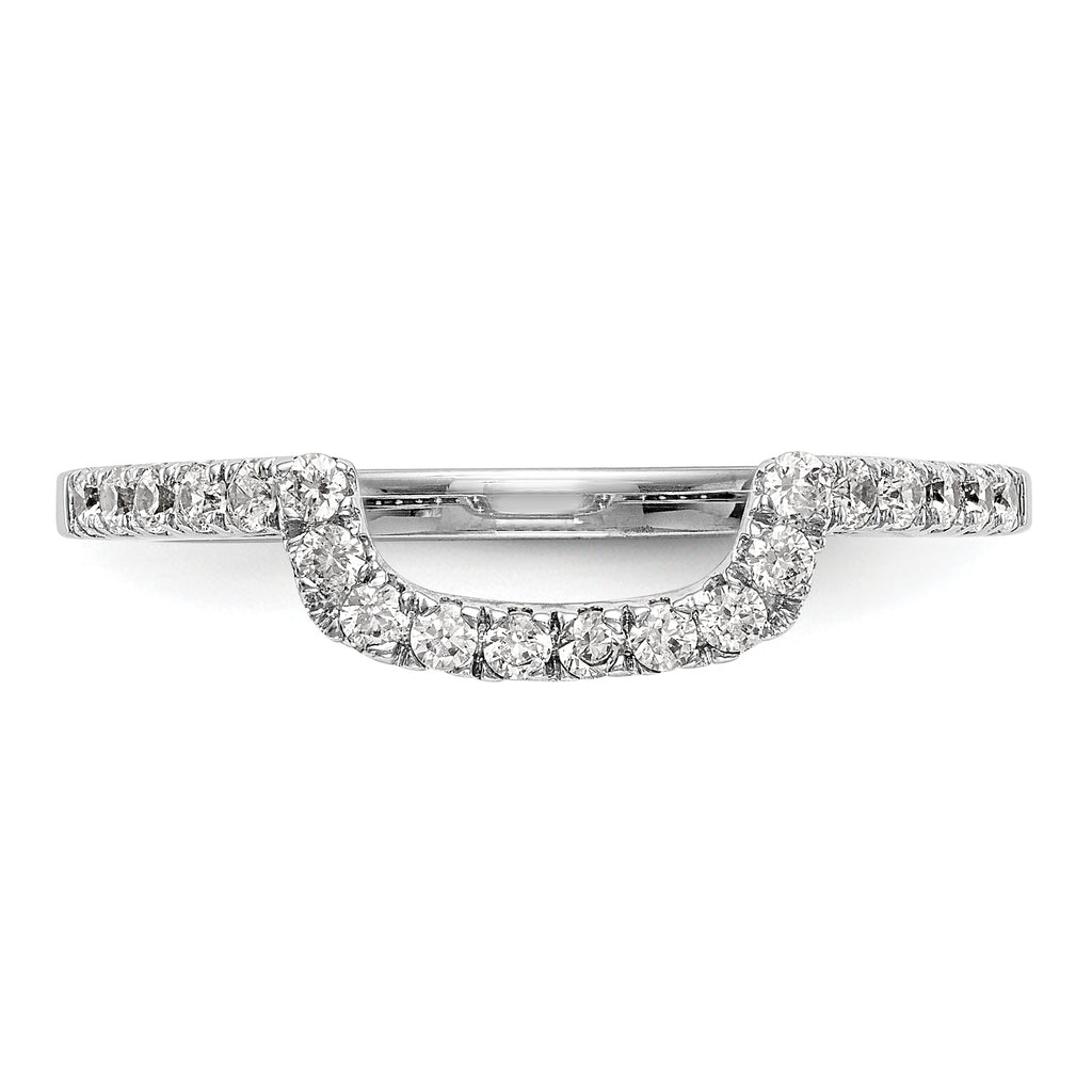 14k White Gold 1/5 carat Lab Grown Diamond VS/SI+ G+ Complete Wedding Band