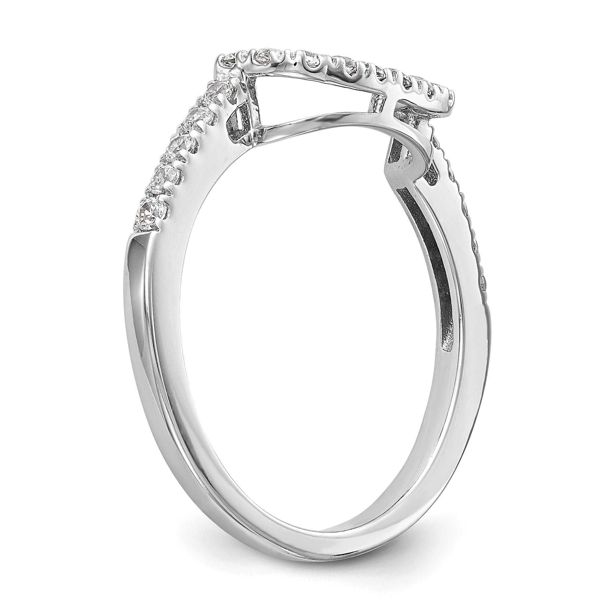 14k White Gold 1/5 carat Lab Grown Diamond VS/SI+ G+ Complete Wedding Band