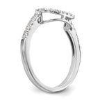 14k White Gold 1/5 carat Lab Grown Diamond VS/SI+ G+ Complete Wedding Band