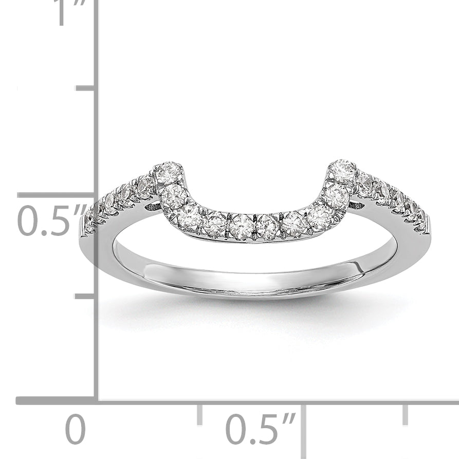 14k White Gold 1/5 carat Lab Grown Diamond VS/SI+ G+ Complete Wedding Band