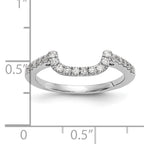 14k White Gold 1/5 carat Lab Grown Diamond VS/SI+ G+ Complete Wedding Band