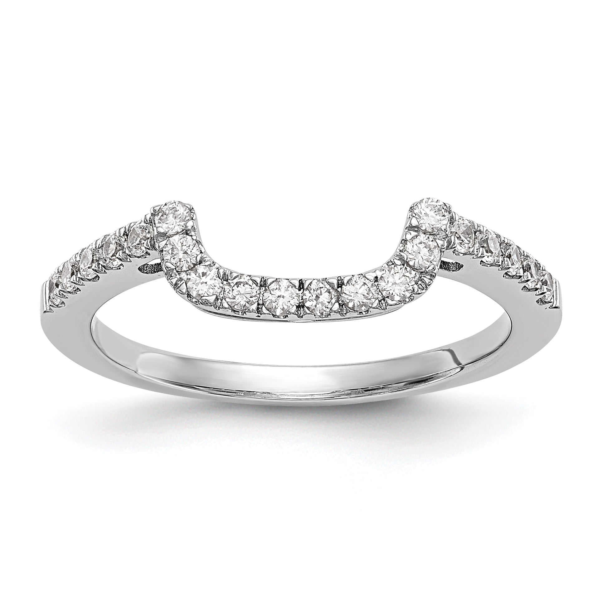 14k White Gold 1/5 carat Lab Grown Diamond VS/SI+ G+ Complete Wedding Band