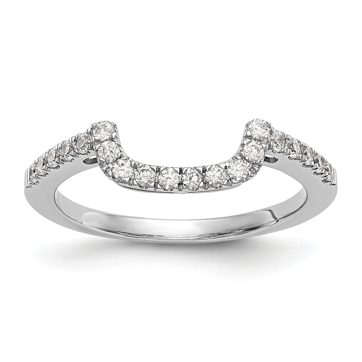 14k White Gold 1/5 carat Lab Grown Diamond VS/SI+ G+ Complete Wedding Band