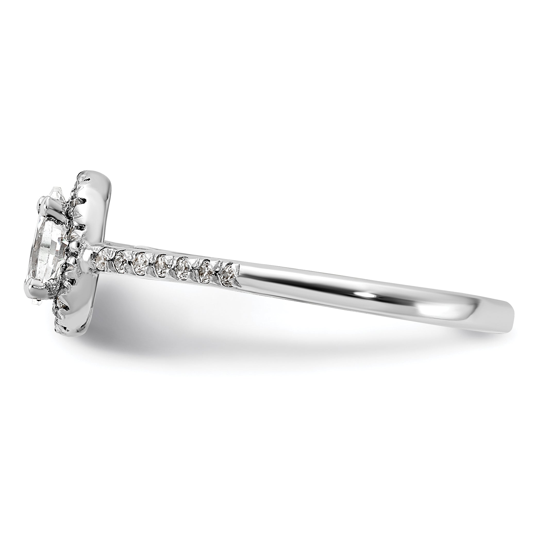 14k White Gold 3/4 carat Lab Grown Diamond VS/SI+ G+ Oval Complete Halo Engagement Ring