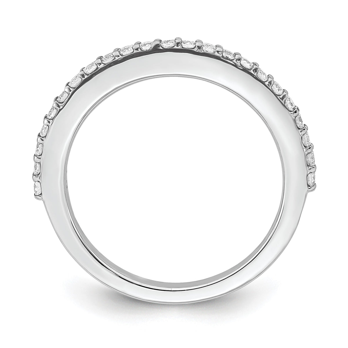 Lab-Grown Diamond Wedding Band in 14K White Gold, 2mm (1/3 ct. tw.), Size 7 - Sophia Jewelers