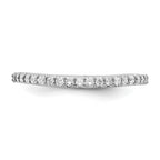 Lab-Grown Diamond Wedding Band in 14K White Gold, 2mm (1/3 ct. tw.), Size 7 - Sophia Jewelers