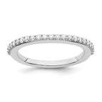 Lab-Grown Diamond Wedding Band in 14K White Gold, 2mm (1/3 ct. tw.), Size 7 - Sophia Jewelers