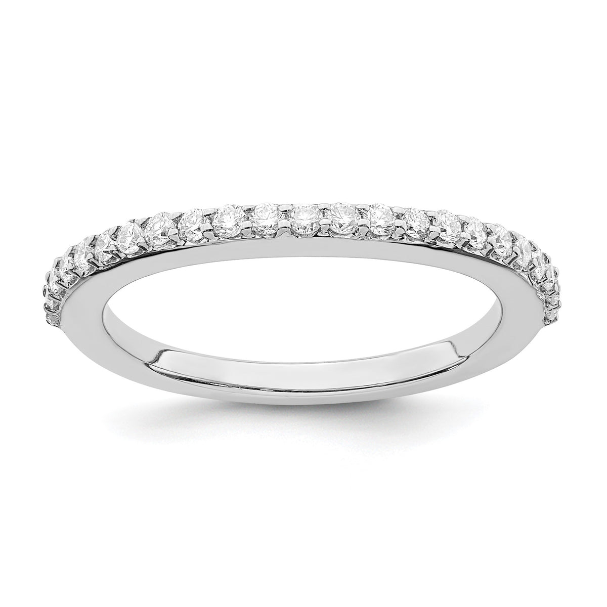 Lab-Grown Diamond Wedding Band in 14K White Gold, 2mm (1/3 ct. tw.), Size 7 - Sophia Jewelers