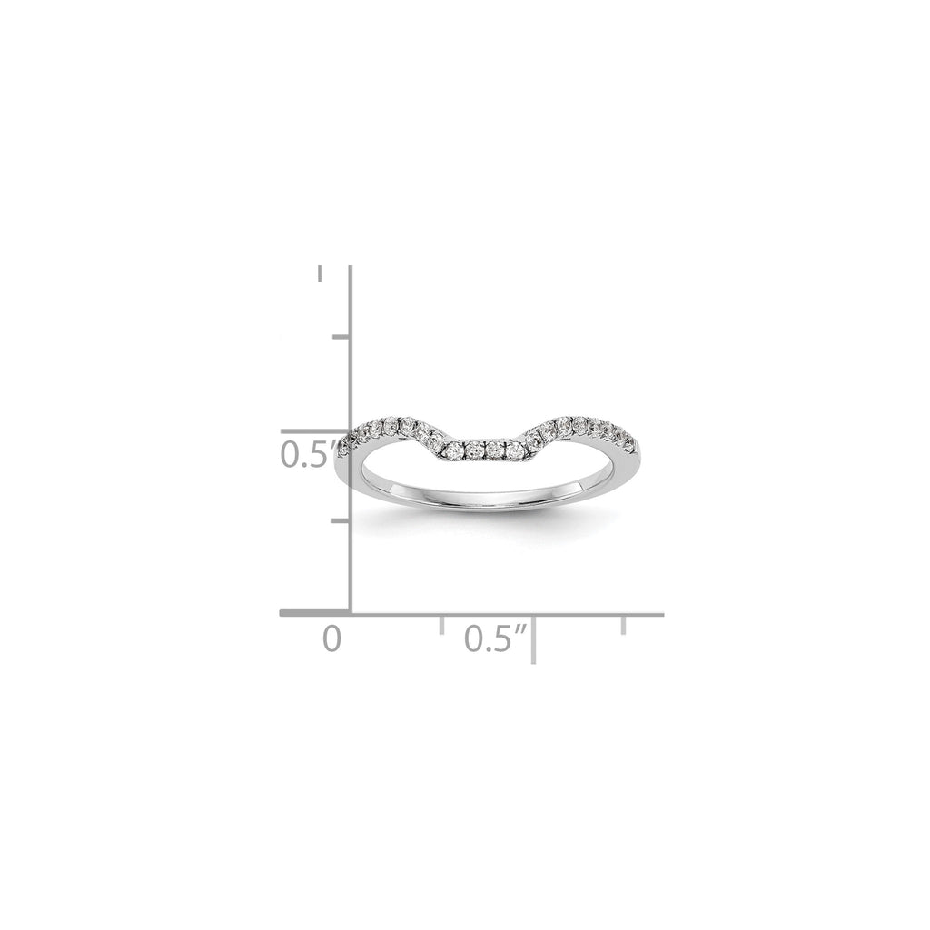 Lab-Grown Diamond Wedding Band in 14K White Gold, 1.54mm (1/5 ct. tw.), Size 7 - Sophia Jewelers