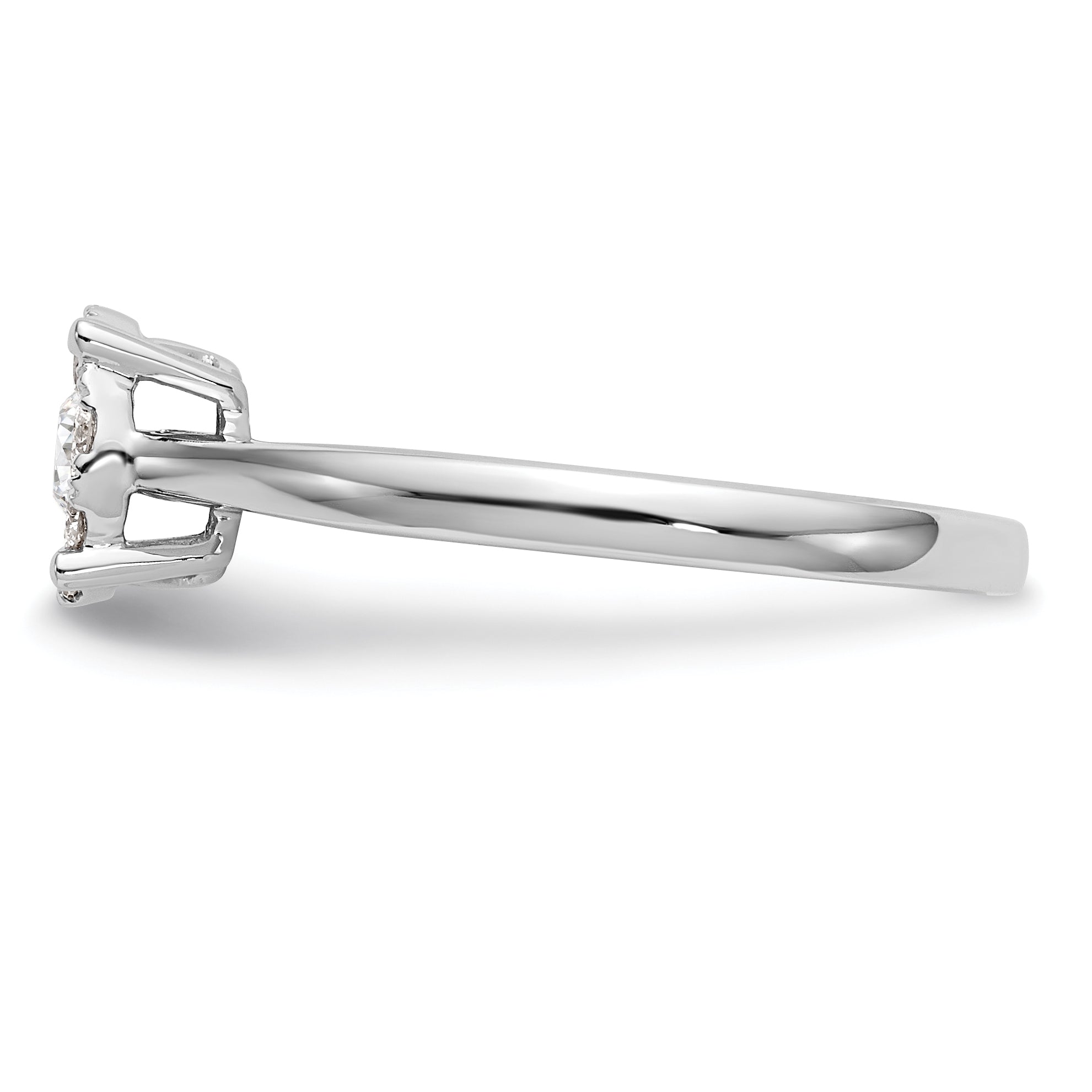 14K White Gold Lab Grown VS/SI+ G+ Dia Cluster Complete Engagement Ring