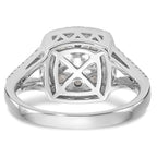 14k White Gold 1 carat Lab Grown Diamond VS/SI+ G+ Complete Cluster Engagement Ring