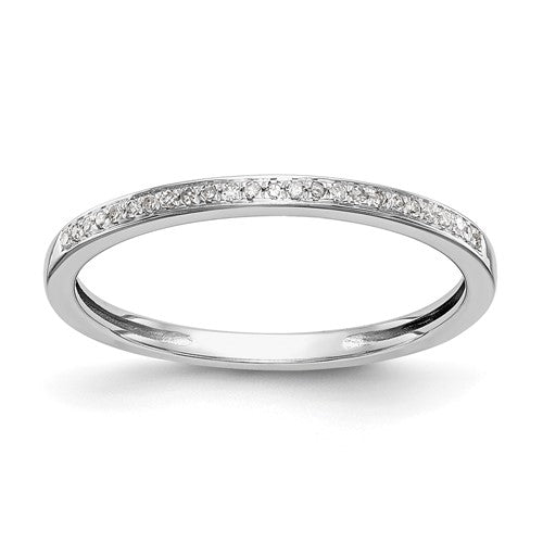 Lab-Grown Diamond Wedding Band Set in 14K White Gold (1/6 ct. tw.), Size 7 - Sophia Jewelers Main image