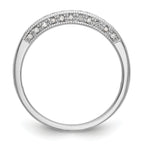 14k White Gold 1/6 carat Lab Grown Diamond VS/SI+ G+ Complete Wedding Band