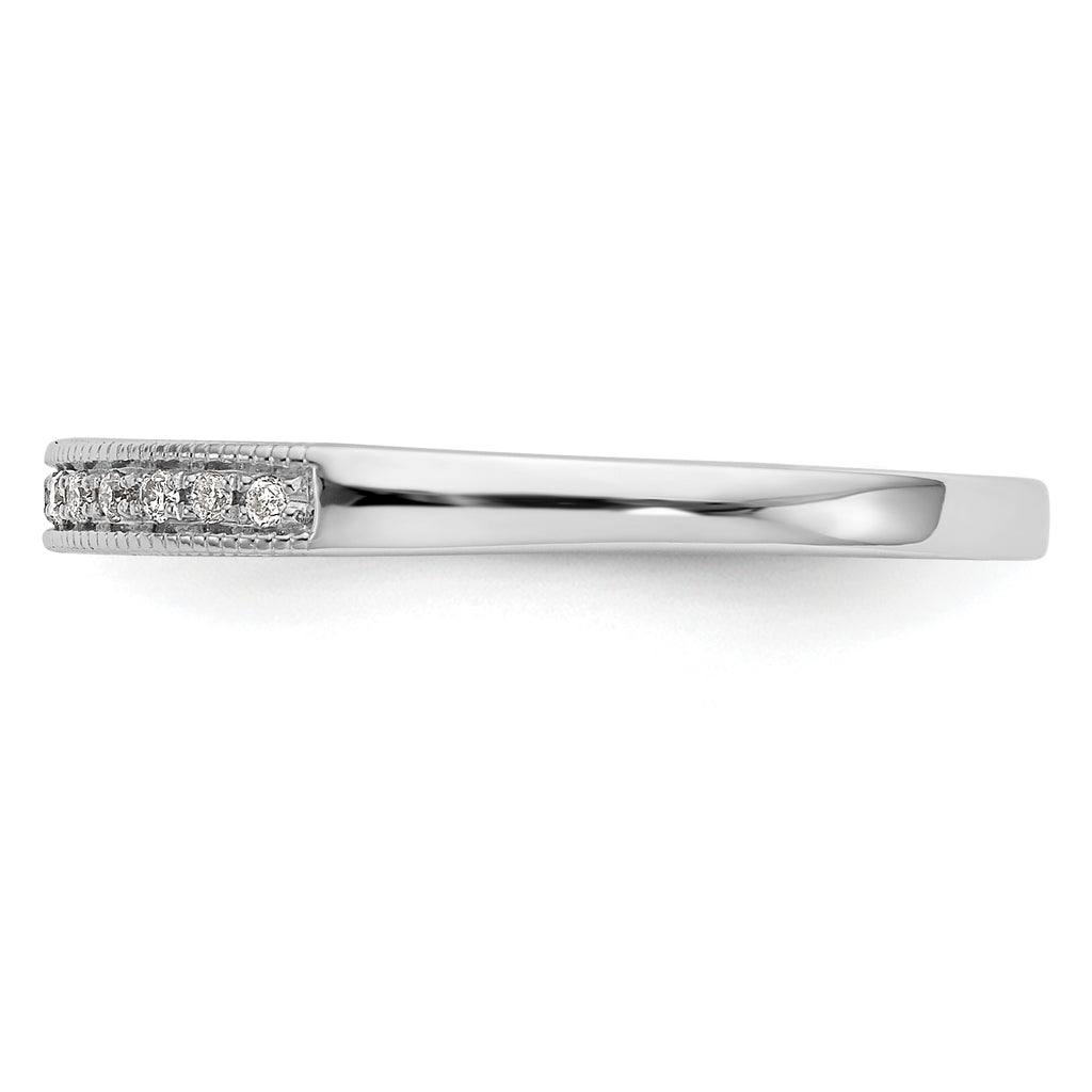 14k White Gold 1/6 carat Lab Grown Diamond VS/SI+ G+ Complete Wedding Band
