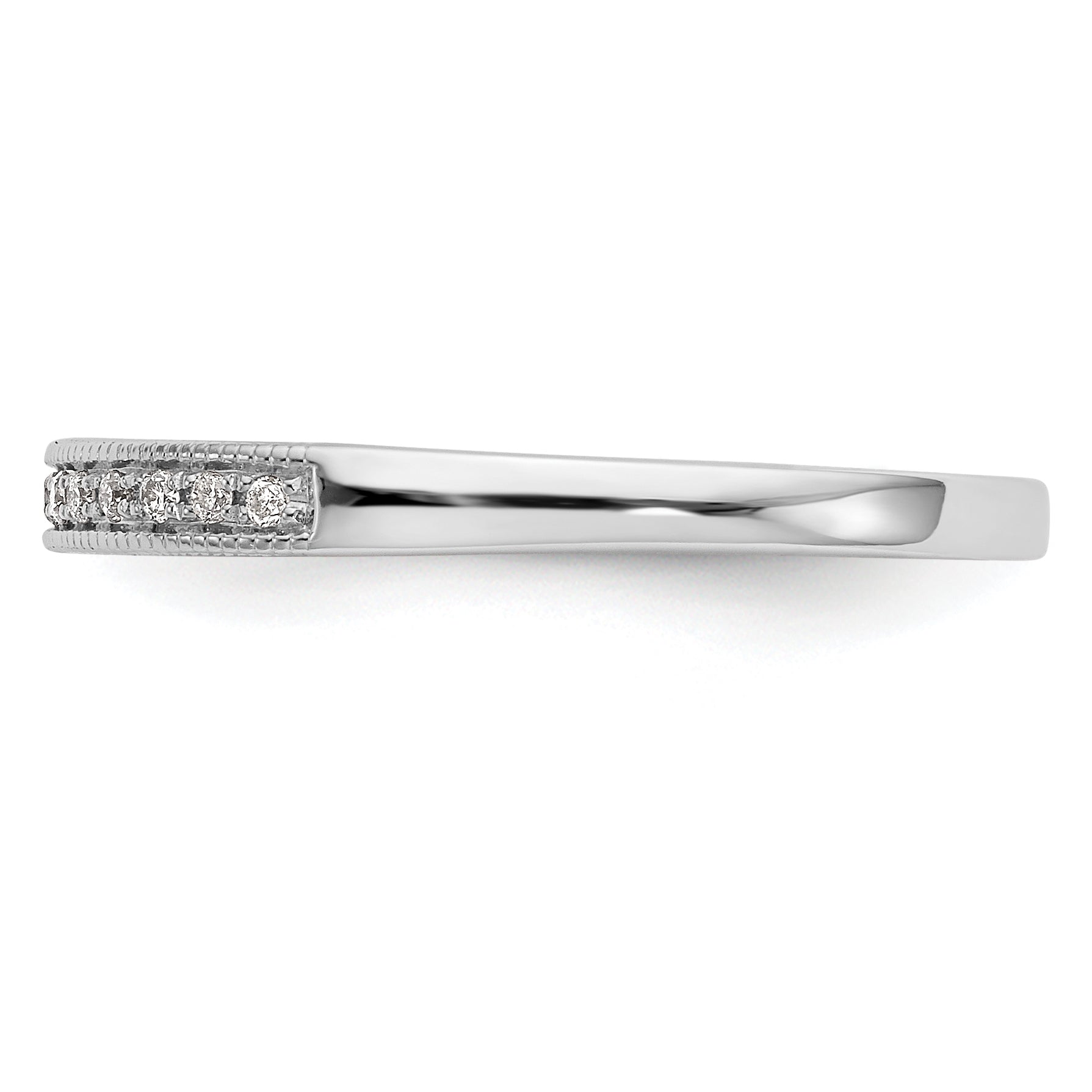 14k White Gold 1/6 carat Lab Grown Diamond VS/SI+ G+ Complete Wedding Band