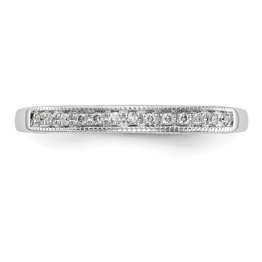 14k White Gold 1/6 carat Lab Grown Diamond VS/SI+ G+ Complete Wedding Band