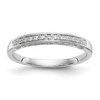 14k White Gold 1/6 carat Lab Grown Diamond VS/SI+ G+ Complete Wedding Band