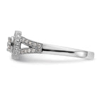 14k White Gold 1/2 carat Lab Grown Diamond VS/SI+ G+ Complete Cluster Engagement Ring