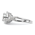 14k White Gold 3/4 carat Lab Grown Diamond VS/SI+ G+ Complete Cluster Engagement Ring