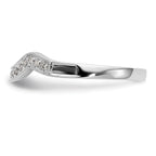 14k White Gold 1/10 carat Lab Grown Diamond VS/SI+ G+ Complete Wedding Band