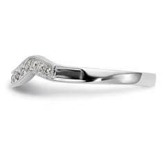 14k White Gold 1/10 carat Lab Grown Diamond VS/SI+ G+ Complete Wedding Band