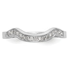 14k White Gold 1/10 carat Lab Grown Diamond VS/SI+ G+ Complete Wedding Band