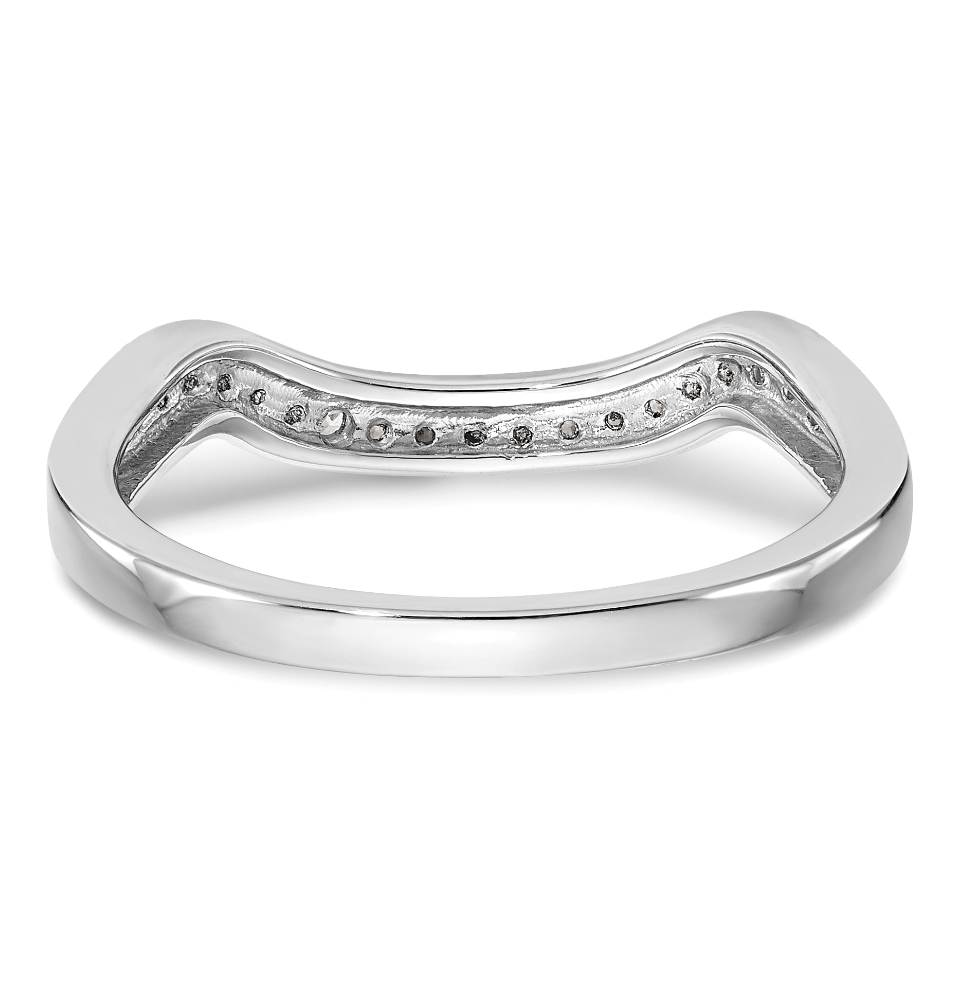 14k White Gold 1/10 carat Lab Grown Diamond VS/SI+ G+ Complete Wedding Band