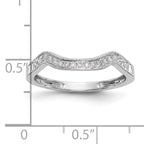 14k White Gold 1/10 carat Lab Grown Diamond VS/SI+ G+ Complete Wedding Band