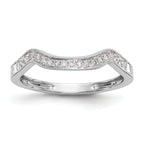 14k White Gold 1/10 carat Lab Grown Diamond VS/SI+ G+ Complete Wedding Band