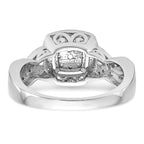 14k White Gold 3/8 carat Lab Grown Diamond VS/SI+ G+ Complete Cluster Engagement Ring