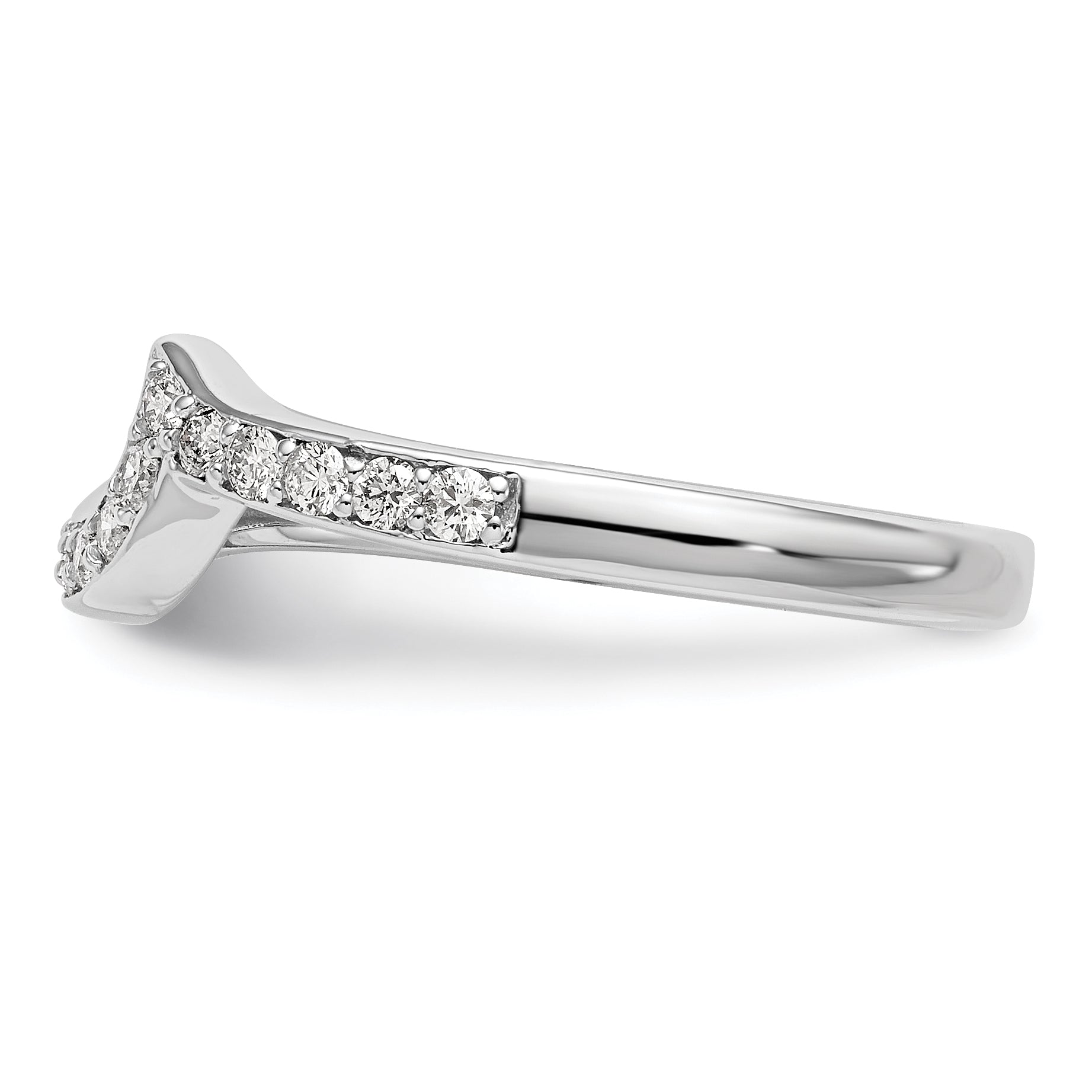 14k White Gold 1/5 carat Lab Grown Diamond VS/SI+ G+ Complete Wedding Band