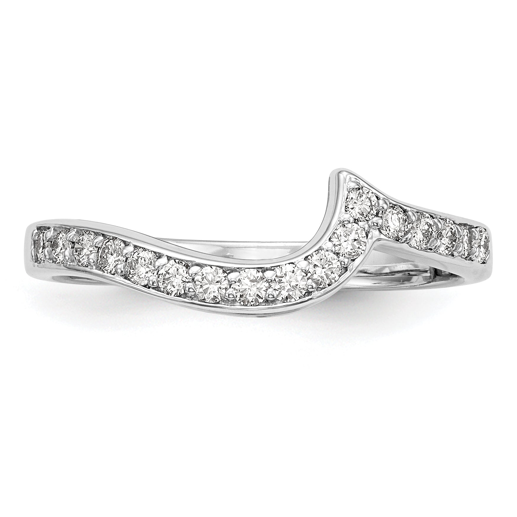 14k White Gold 1/5 carat Lab Grown Diamond VS/SI+ G+ Complete Wedding Band