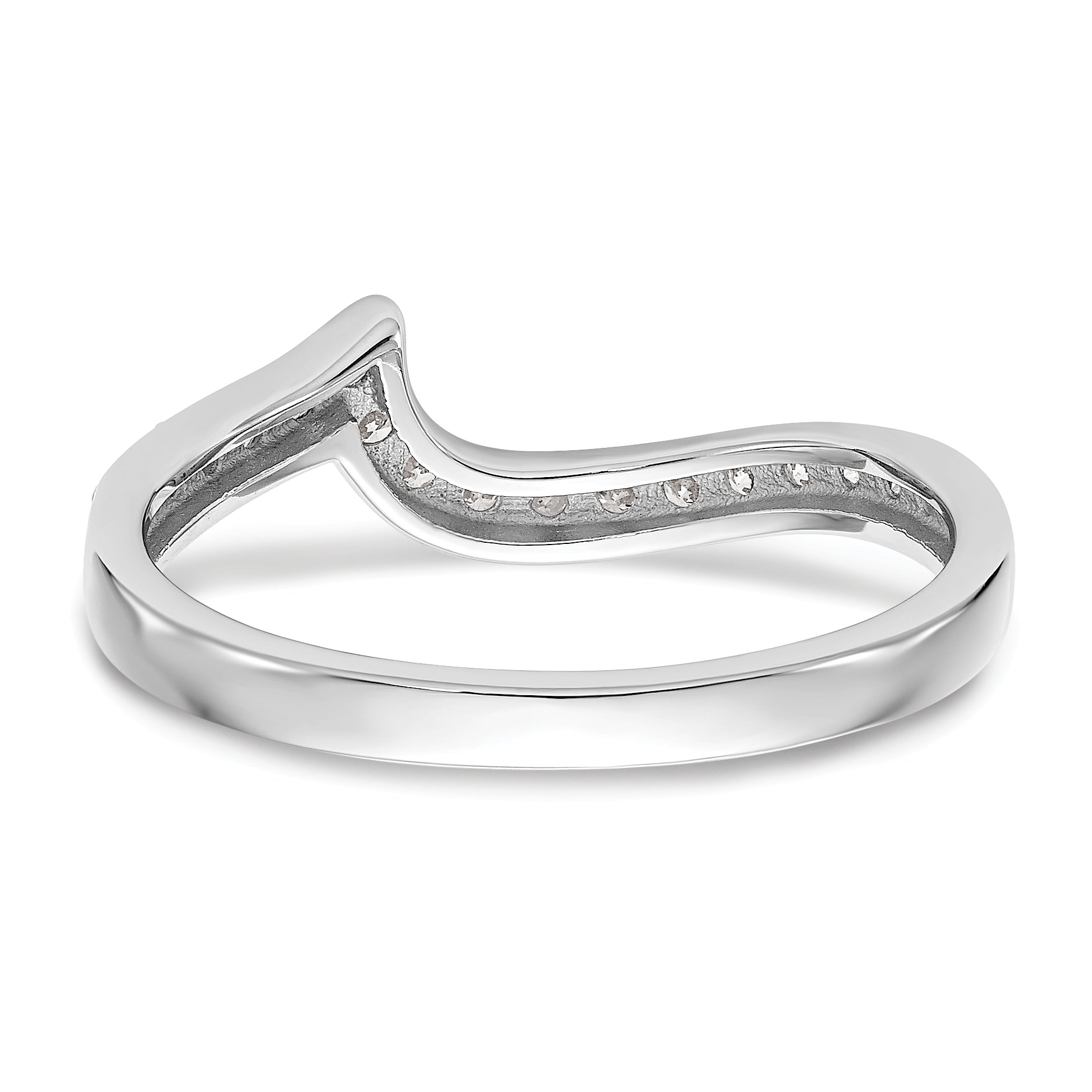 14k White Gold 1/5 carat Lab Grown Diamond VS/SI+ G+ Complete Wedding Band