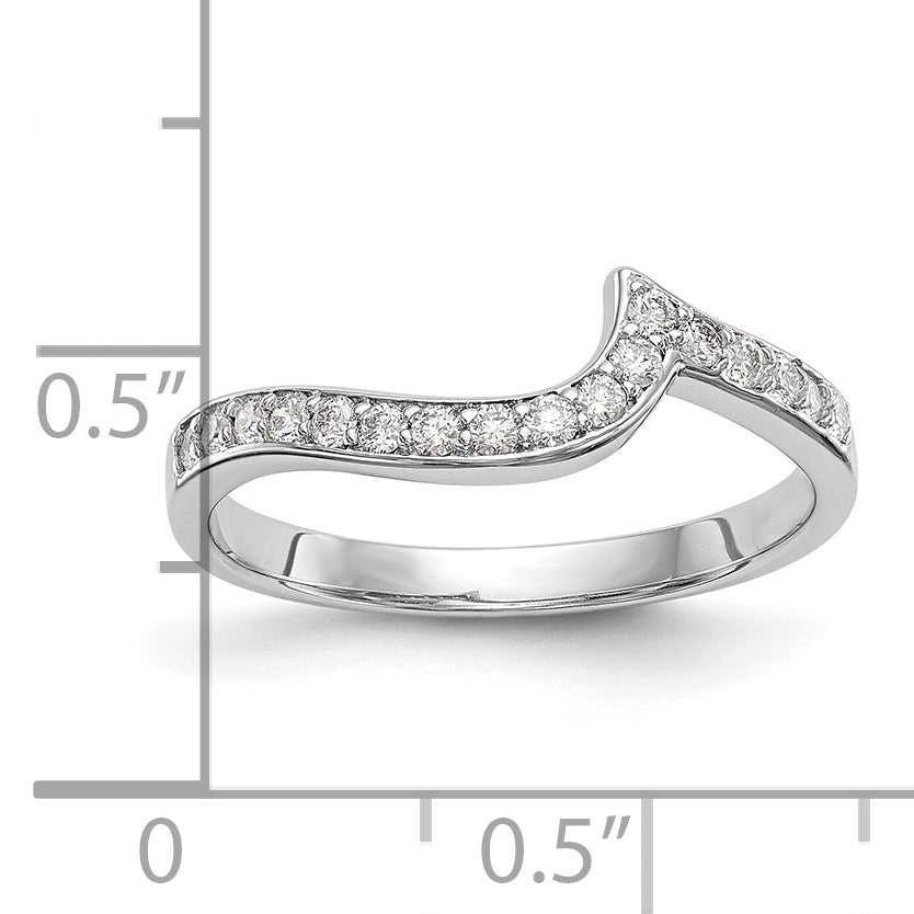14k White Gold 1/5 carat Lab Grown Diamond VS/SI+ G+ Complete Wedding Band
