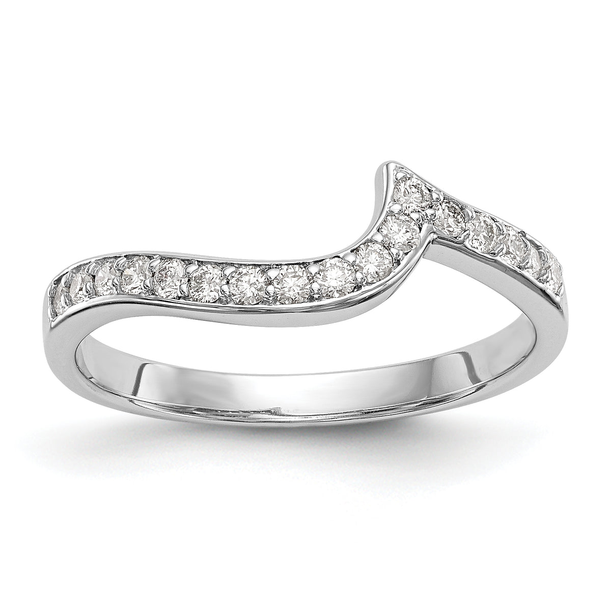 14k White Gold 1/5 carat Lab Grown Diamond VS/SI+ G+ Complete Wedding Band